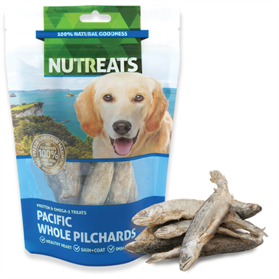 (EXP:06/12/2025) Nutreats Pacific Whole Pilchards FREEZE-DRIED Dog Treats, bone health and muscle (50g)